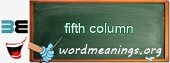 WordMeaning blackboard for fifth column
